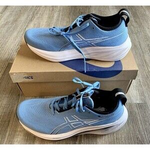 ASICS Gel Nimbus 26 Waterscape/Black Tennis Shoes Sneakers Light Blue Men’s 10